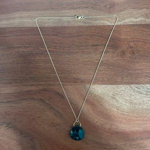 Green Beaded Pendant Necklace